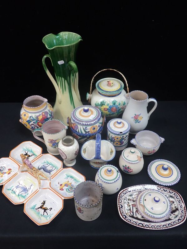 A COLLECTION OF POOLE POTTERY, TRADITIONALLY PAINTED