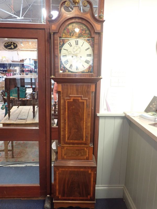 A 19TH CENTURY MAHOGANY EIGHT-DAY LONGCASE CLOCK, POSSIBLY SCOTTISH