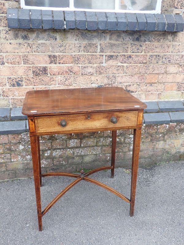 A GEORGE III MAHOGANY SIDE TABLE