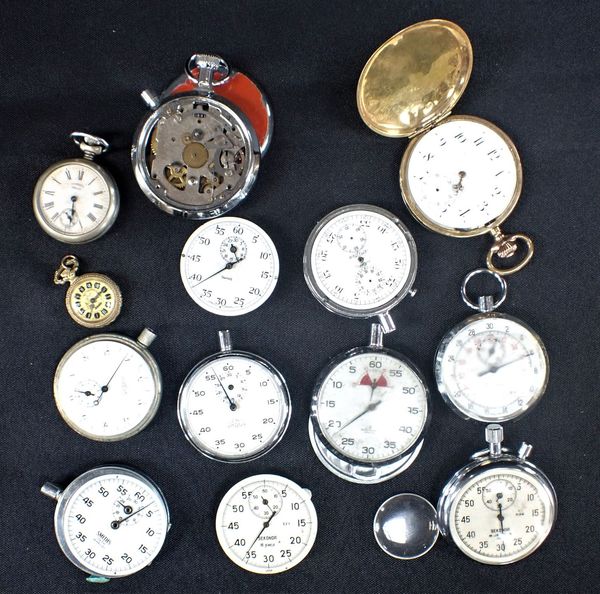 A QUANTITY OF VARIOUS STOP WATCH PARTS