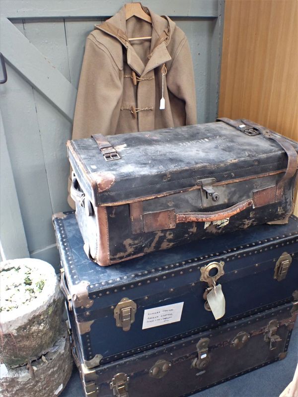 THREE VINTAGE TRAVELLING TRUNKS