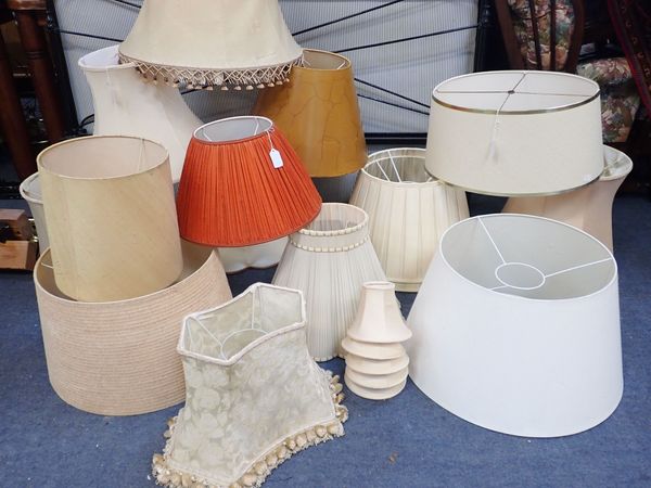 A COLLECTION OF LAMPSHADES