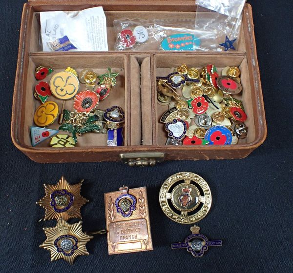 A COLLECTION OF ENAMEL BADGES