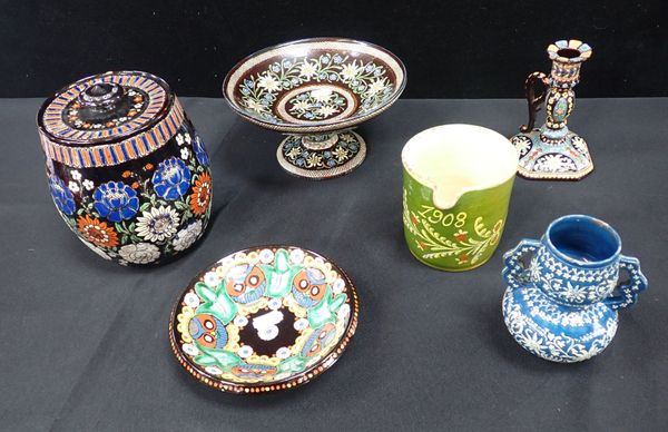 A COLLECTION OF THOUNE OR THUN POTTERY