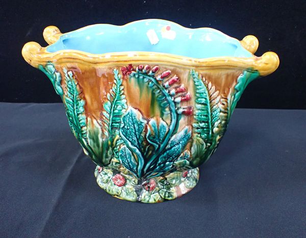 A MAJOLICA JARDINIERE