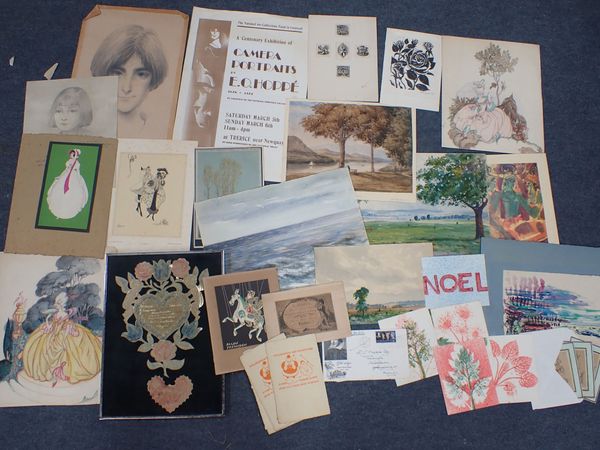 A COLLECTION OF  UNFRAMED PICTURES AND EPHEMERA