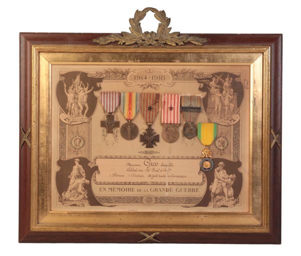 A WWI FRENCH GROUP OF MEDALS TO LEOPOLD