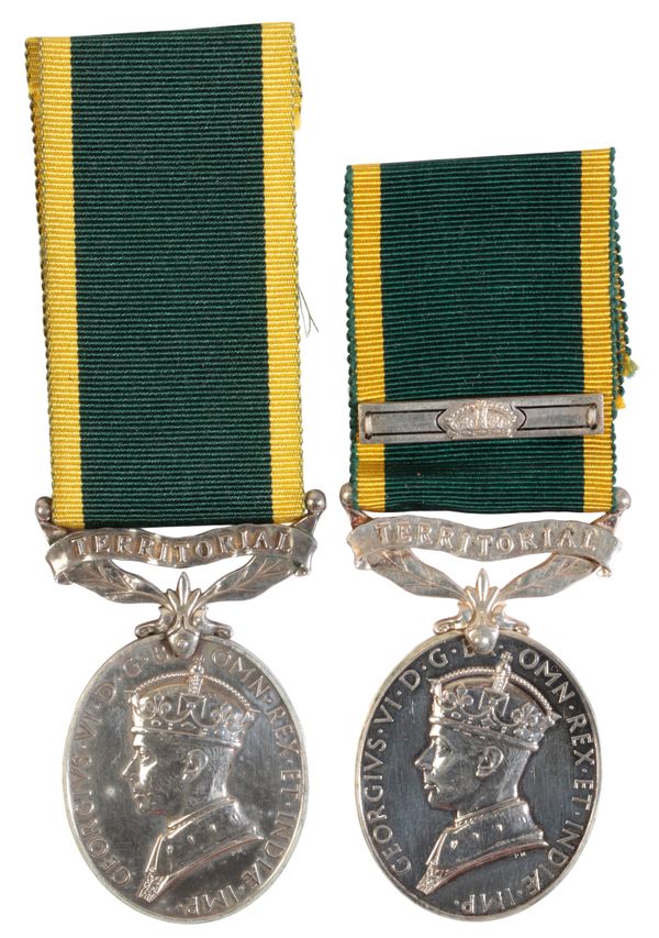 TWO TERRITORIAL MEDALS TO MEMBERS OF THE ROYAL ARTILLERY