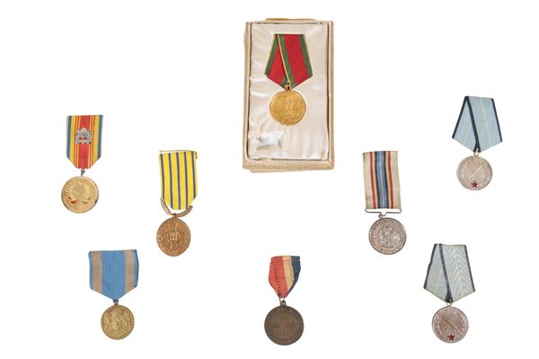 ROMANIA. A COLLECTION OF EIGHT MEDALS