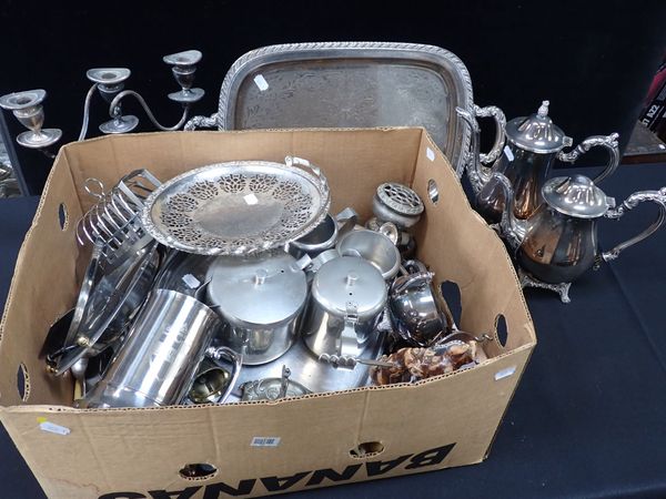 A QUANTITY OF SILVER-PLATED WARE