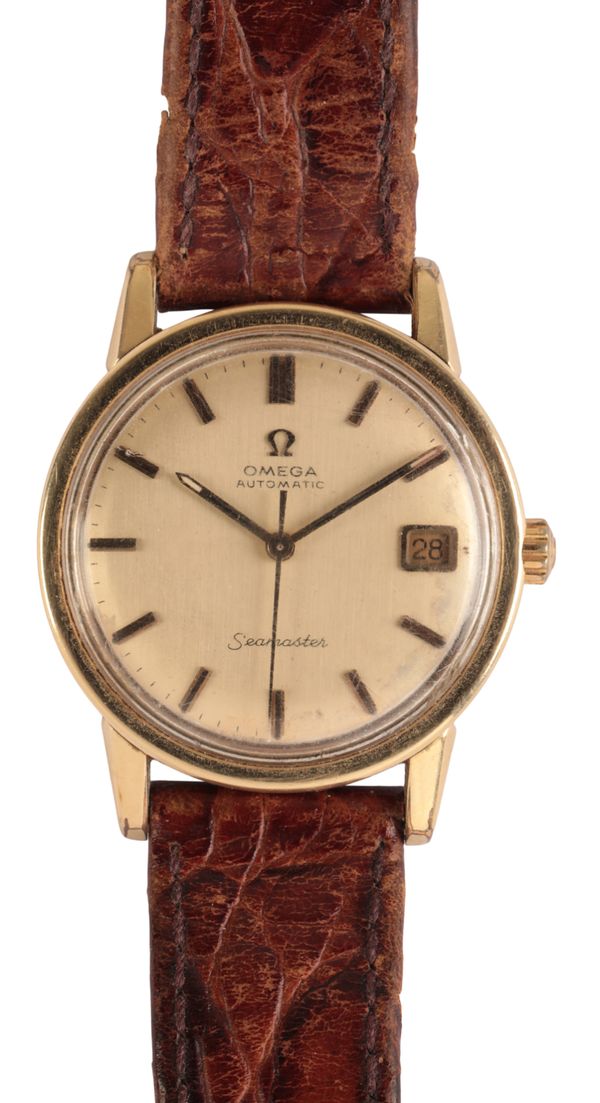 OMEGA SEAMASTER:  A GENTLEMAN'S GOLD-PLATED & STAINLESS STEEL WRISTWATCH