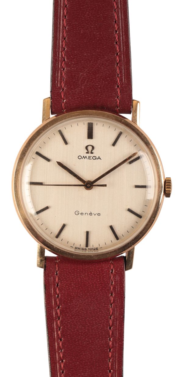 OMEGA GENEVE: A GENTLEMAN'S 9CT GOLD WRISTWATCH