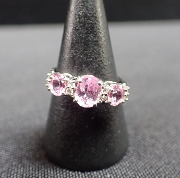 A GEM STONE AND DIAMOND RING