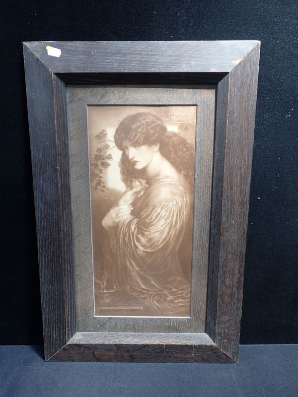 A PRINT AFTER D.G. ROSSETTI; 'PROSERPINE'