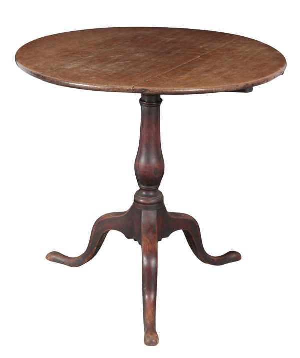 A GEORGE III OAK TRIPOD TABLE