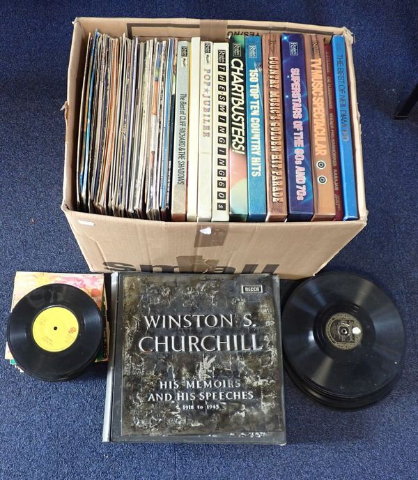 A QUANTITY OF LP AND 45RPM RECORDS