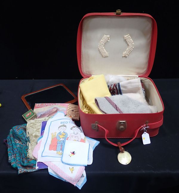 A VINTAGE 1960S CASE WITH CONTENTS