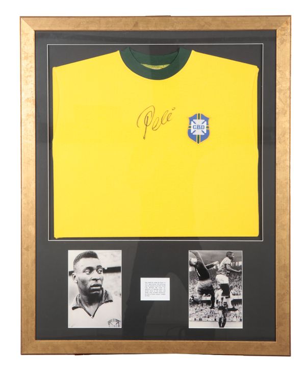 SPORTING INTEREST: A BRAZIL FOOTBALL SHIRT SIGNED BY PELE