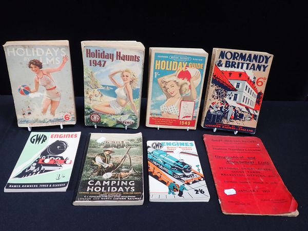 LMS, LNER, SR AND BRITISH EAILWAYS HOLIDAY GUIDES, 1940s and 1950s