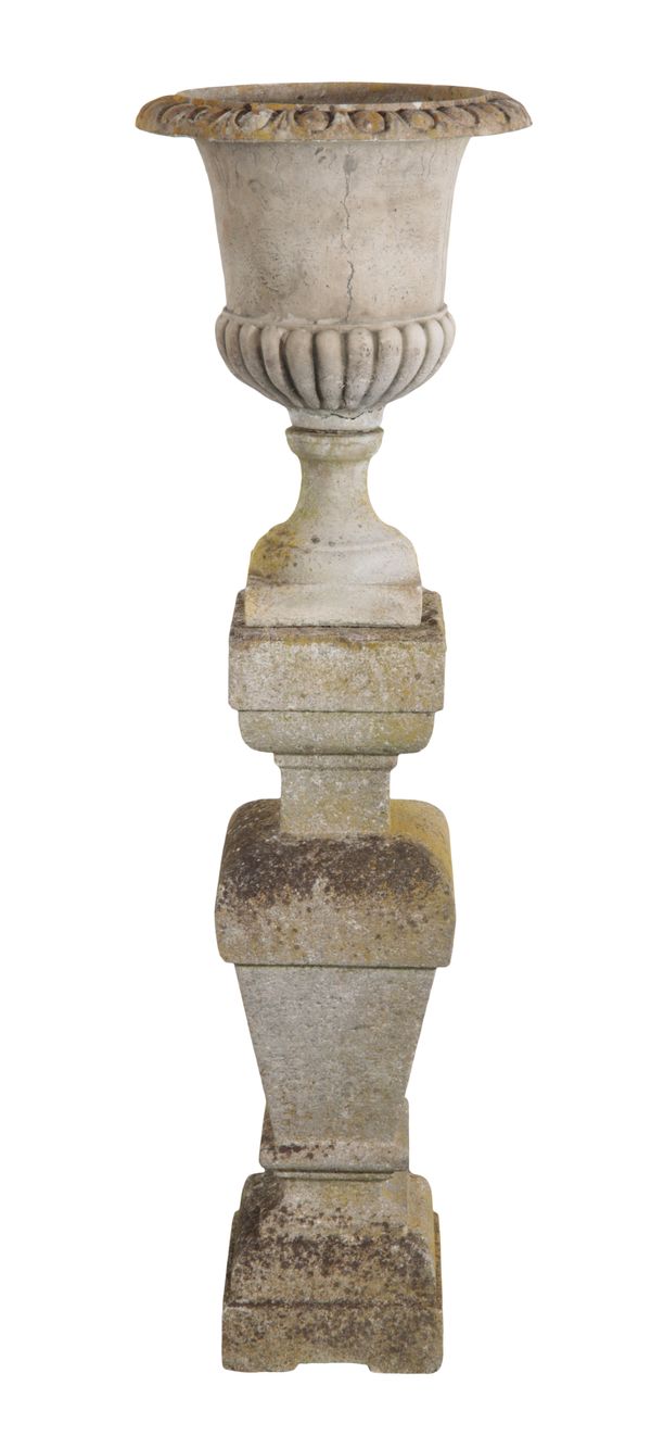 A RECONSTITUTED STONE URN