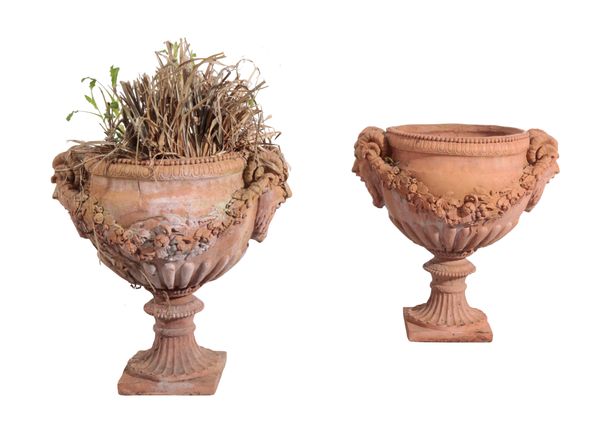 A PAIR OF TERRACOTTA PLANTERS