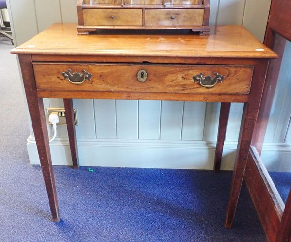 A GEORGE III MAHOGANY SIDE TABLE