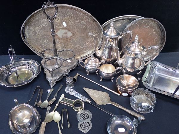 A QUANTITY OF SILVER-PLATED WARE