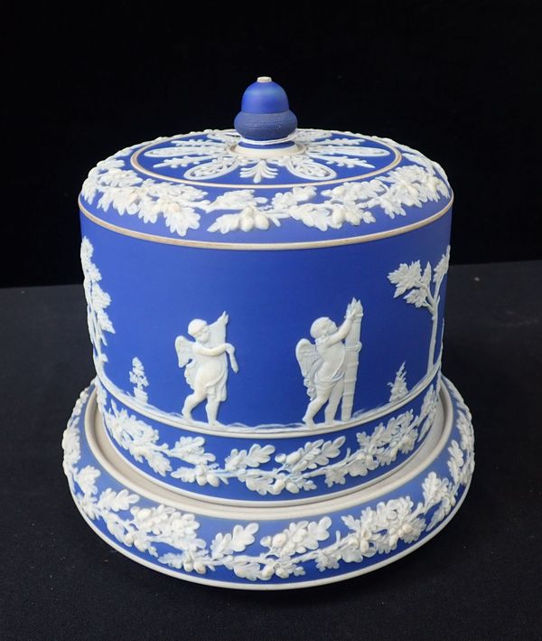 A  VICTORIAN RELIEF-MOULDED CHEESE DOME, POSSIBLY DUDSON OR ADAMS