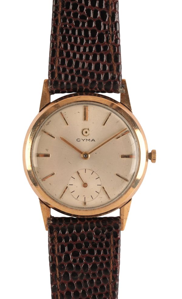 CYMA: A GENTLEMAN'S 9CT GOLD WRISTWATCH