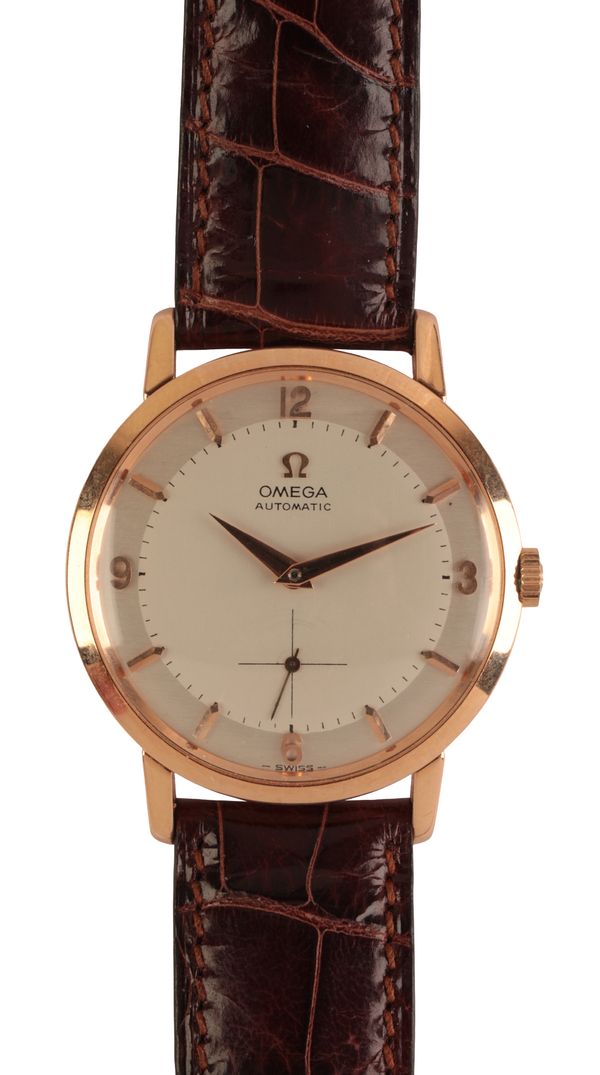 OMEGA: A GENTLEMAN'S 9CT GOLD WRISTWATCH