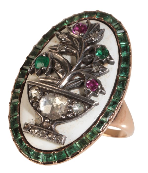 A GIARDINETTI PANEL RING