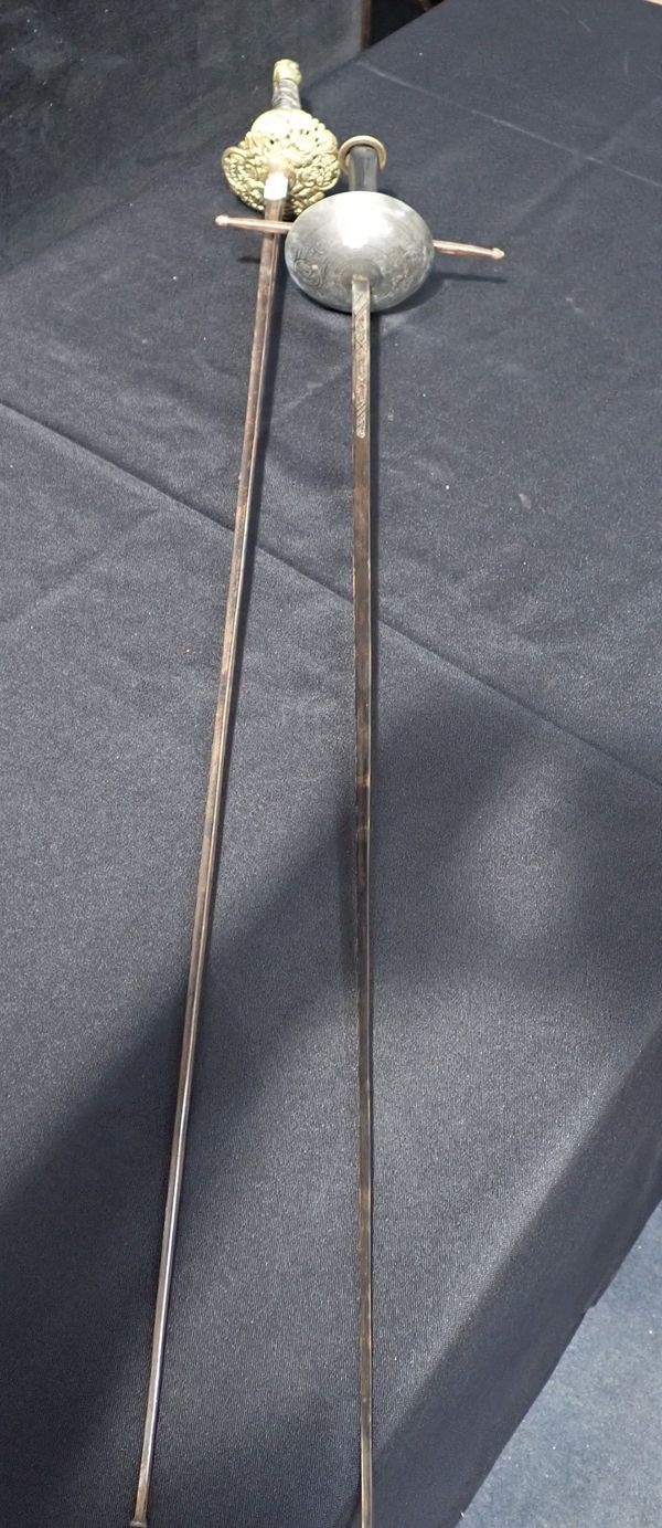 TWO FENCING SWORDS