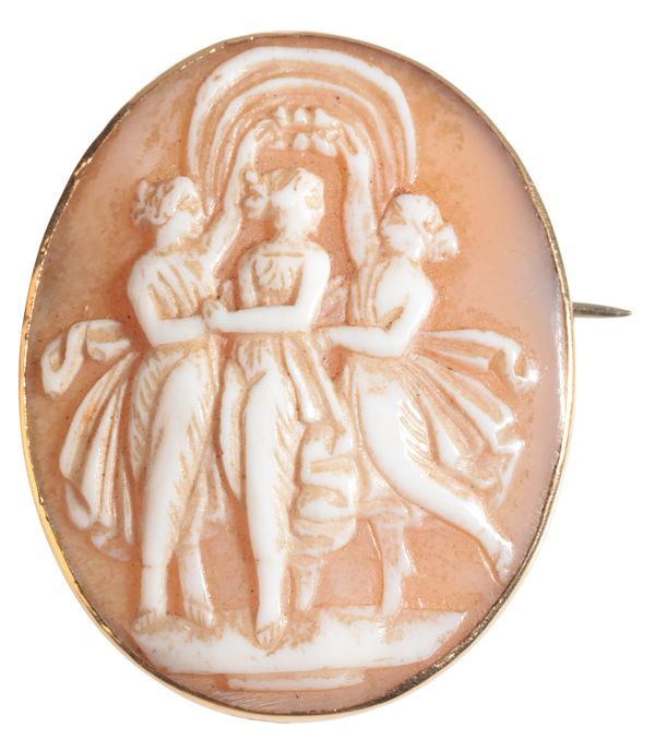 A VICTORIAN CAMEO BROOCH