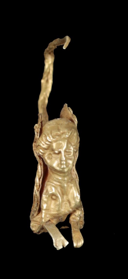 A 'HELLENISTIC' GOLD HARPY EARRING