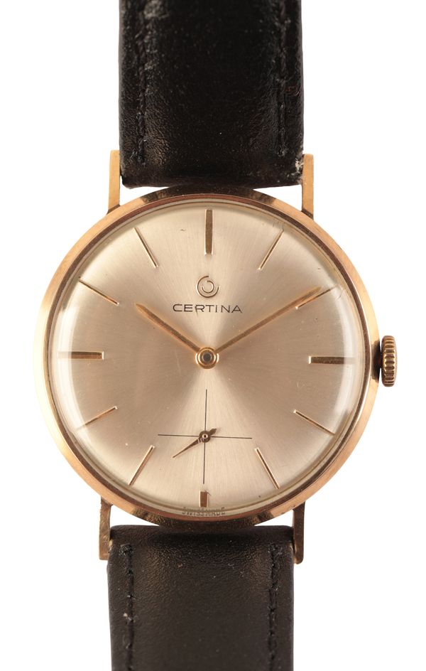 CERTINA: A GENTLEMAN'S 9CT GOLD WRISTWATCH