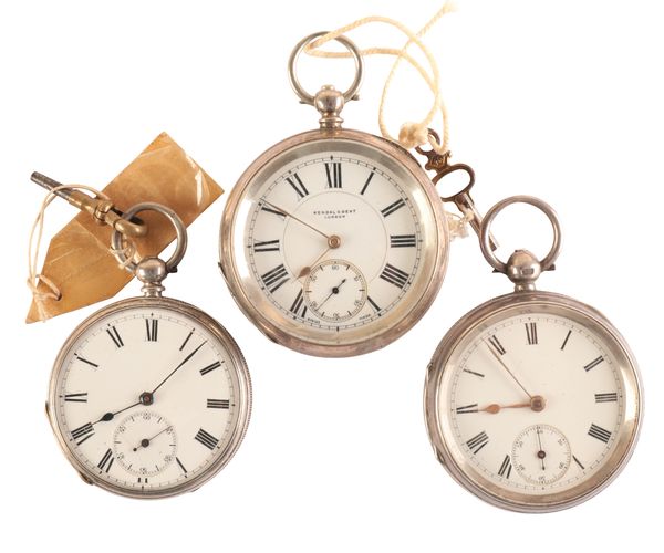 KENDAL & DENT OF LONDON: A GENTLEMAN'S SILVER OPEN FACE POCKET WATCH