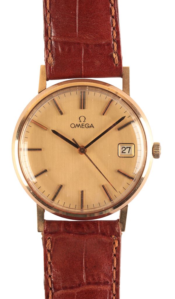 OMEGA: A GOLD-PLATED GENTLEMAN'S WRISTWATCH