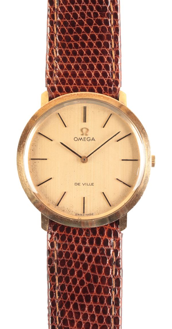 OMEGA DE VILLE: A 9CT GOLD GENTLEMAN'S WRISTWATCH