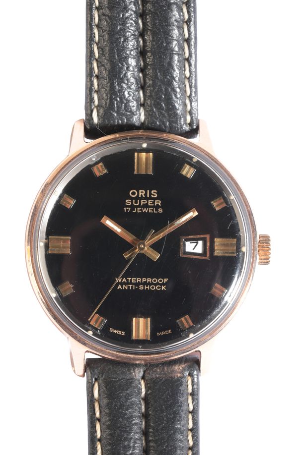 ORIS: A GOLD PLATED GENTLEMAN'S WRISTWATCH