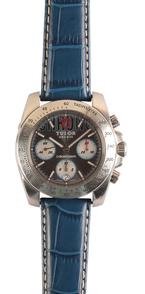 TUDOR CHRONOGRAPH: A GENTLEMAN'S STAINLESS STEEL WRISTWATCH