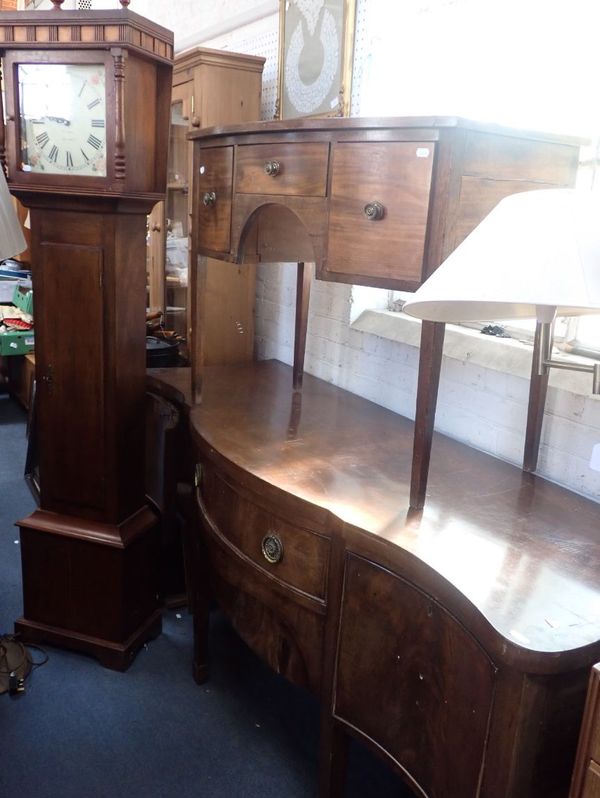 A GEORGE III MAHOGANY BOW-FRONT DRESSING TABLE