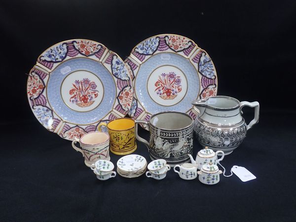 THREE EARLY 19TH CENTURY LUSTRE MUGS