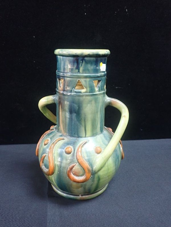 A FLEMISH POTTERY TORHOUTS AARDEWERK TYPE VASE