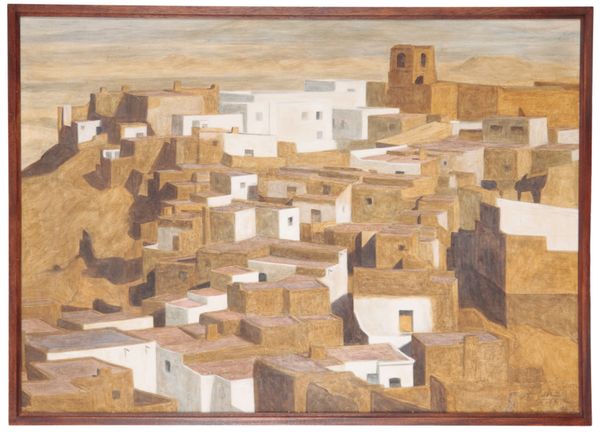 J. D. GELDANT (20TH CENTURY) A Mediterranean or North African roofscape