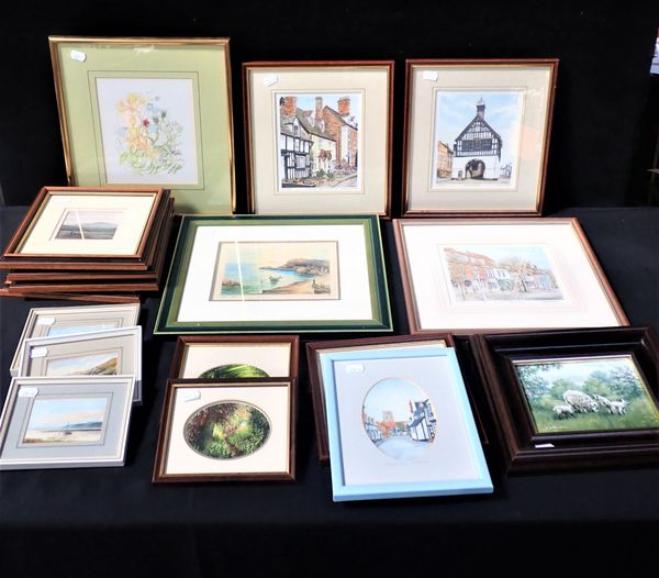 FERGUS STEVENS: THREE MINIATURE WATERCOLOUR LANDSCAPES