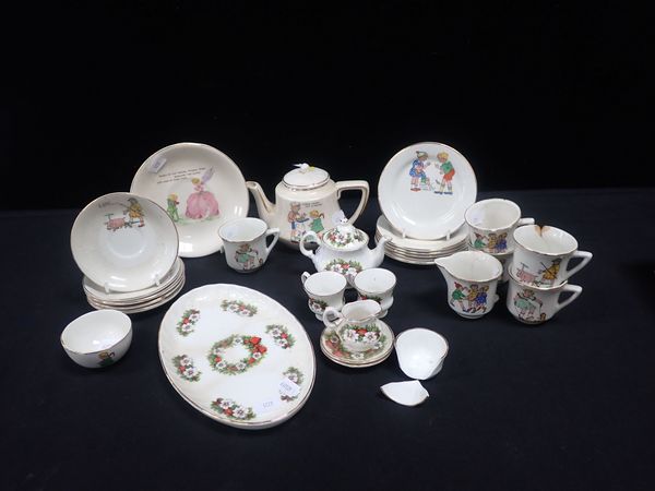 AN EARLY 20TH CENTURY CHILDS POTTERY TEA SERVICE