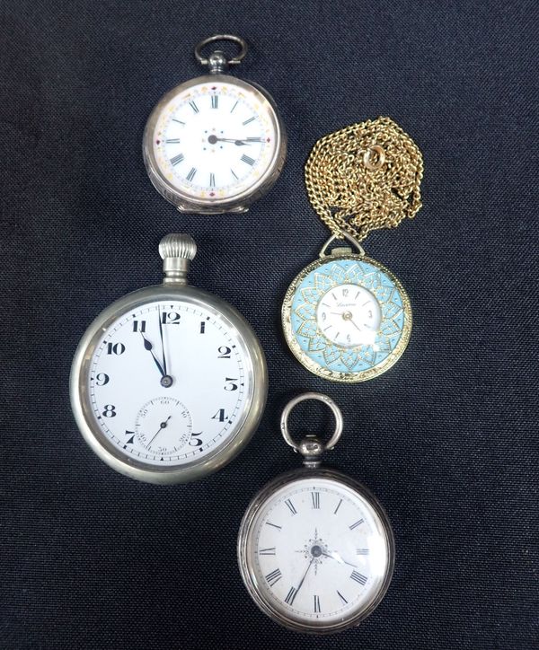 A SILVER HALLMARKED OPEN FACED GENTLEMAN'S POCKET WATCH