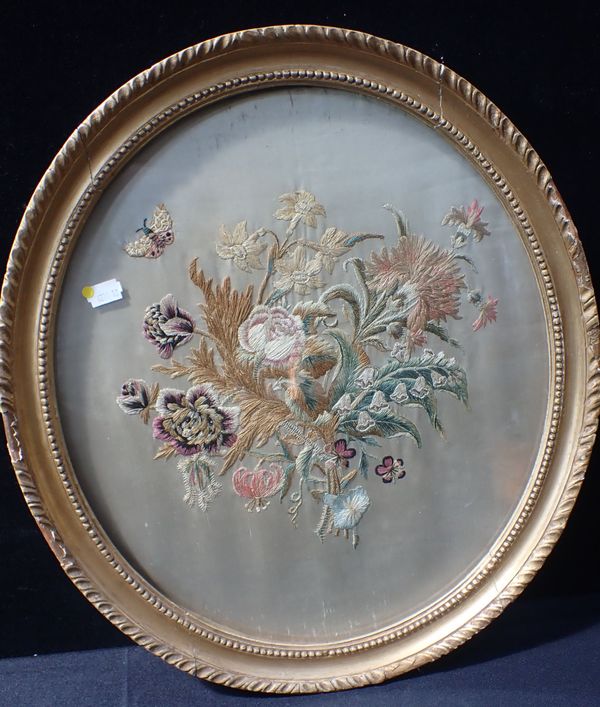 A 19TH CENTURY SILK WORK PICTURE