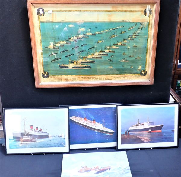 SOUVENIR PHOTOGRAPHS OF THE CUNARD SHIPS QUEEN MARY, QUEEN ELIZABETH AND QE2