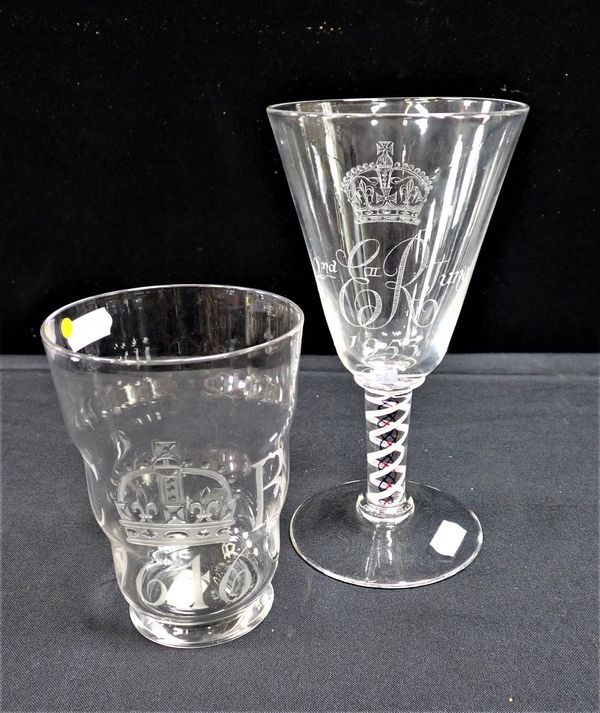 A WHITEFRIARS ELIZABETH II CORONATION GOBLET